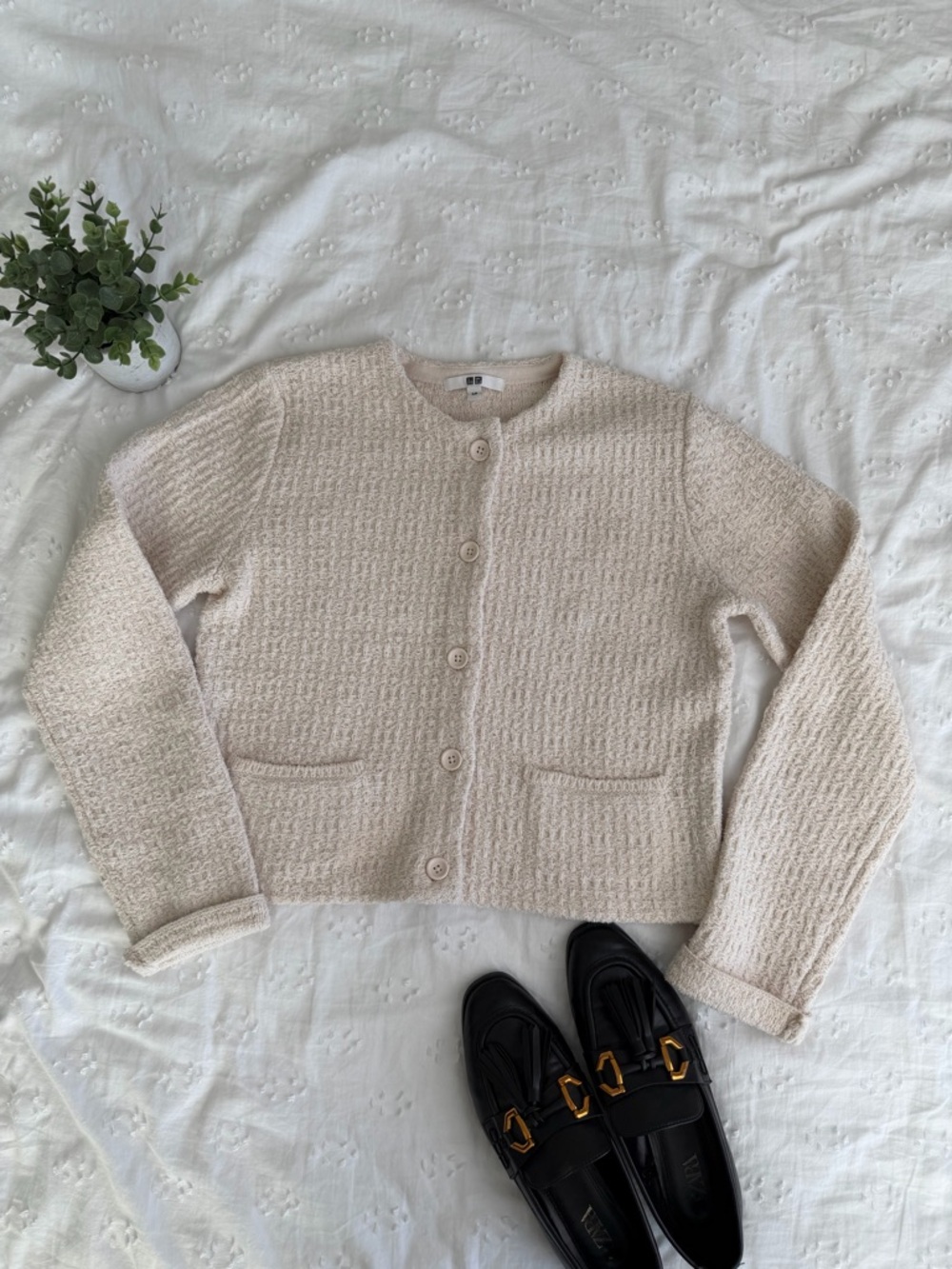 Uniqlo Button‑Up Knit Sweater